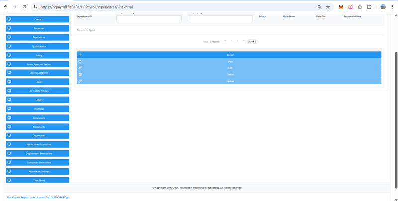 HR Payroll : Employees Part 1