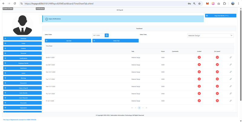 Employee Self Service - Timesheet